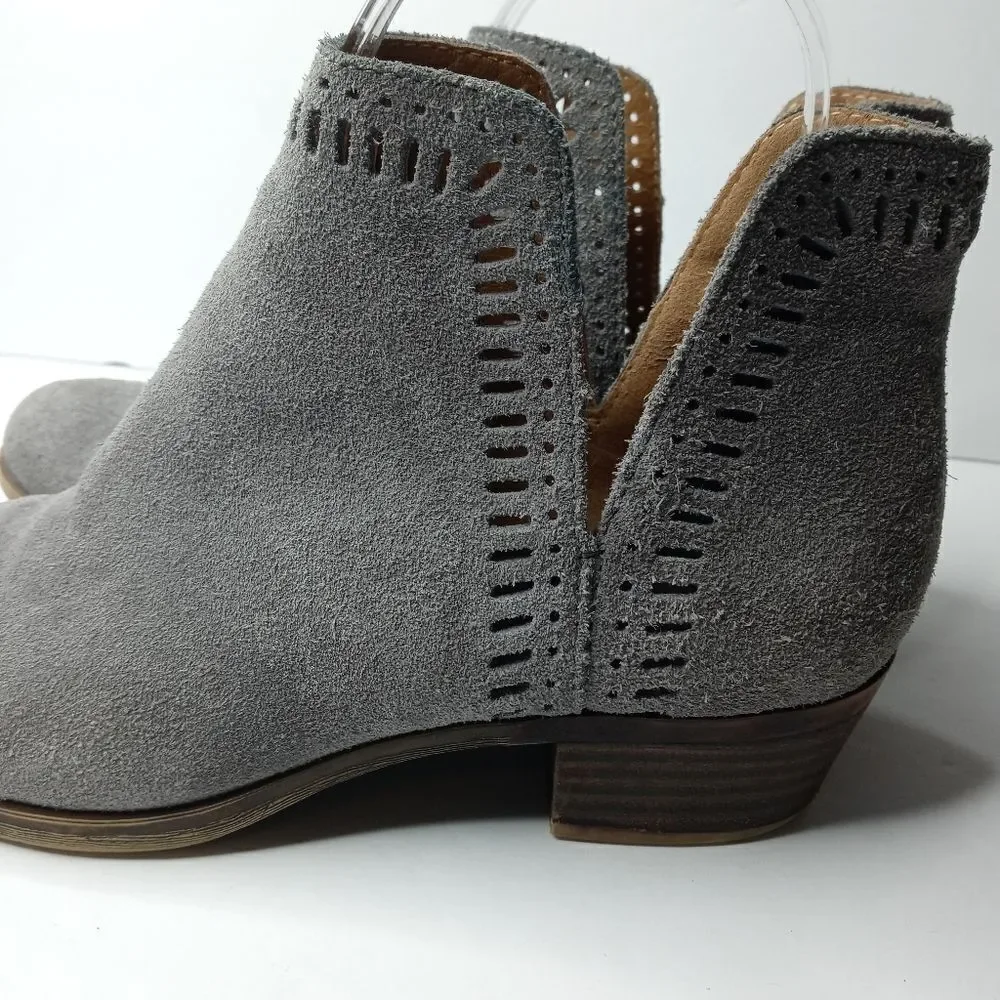 Lucky Brand Bustina Gray Leather Booties